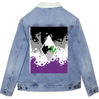 Identity Fluid Combined Ace And Demiromantic   Diamond Unisex Sherpa-lined Denim Jacket | Artistshot