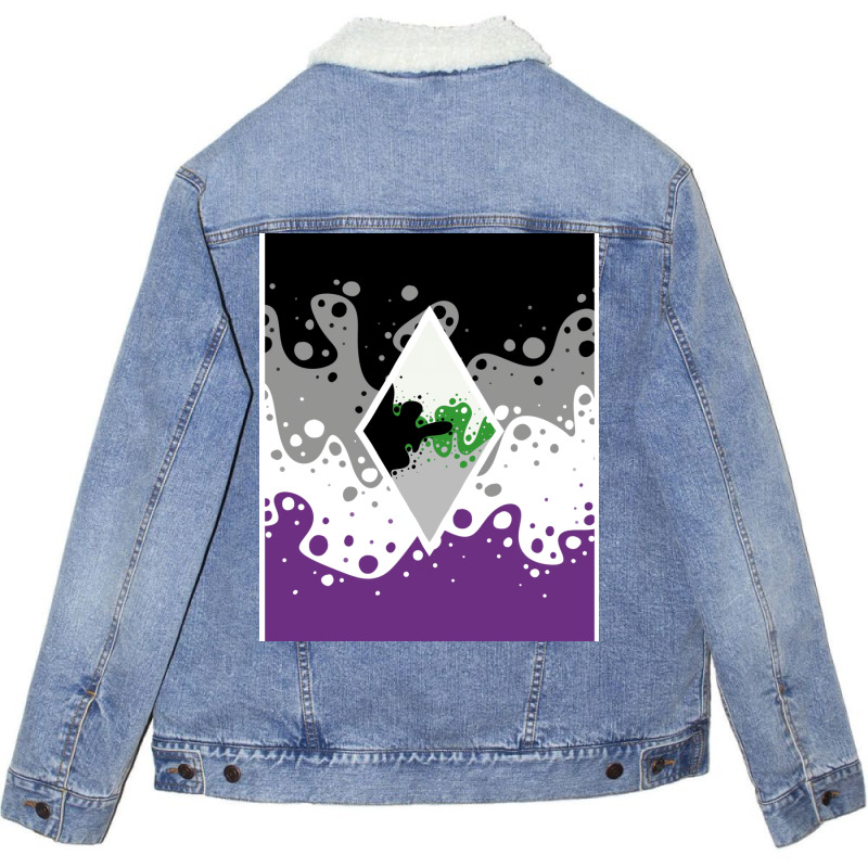 Identity Fluid Combined Ace And Demiromantic   Diamond Unisex Sherpa-Lined Denim Jacket by siddiramika3 | Artistshot