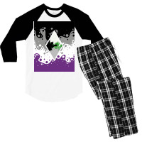 Identity Fluid Combined Ace And Demiromantic   Diamond Men's 3/4 Sleeve Pajama Set | Artistshot