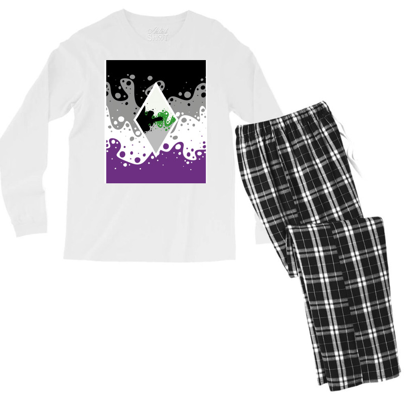 Identity Fluid Combined Ace And Demiromantic   Diamond Men's Long Sleeve Pajama Set by siddiramika3 | Artistshot