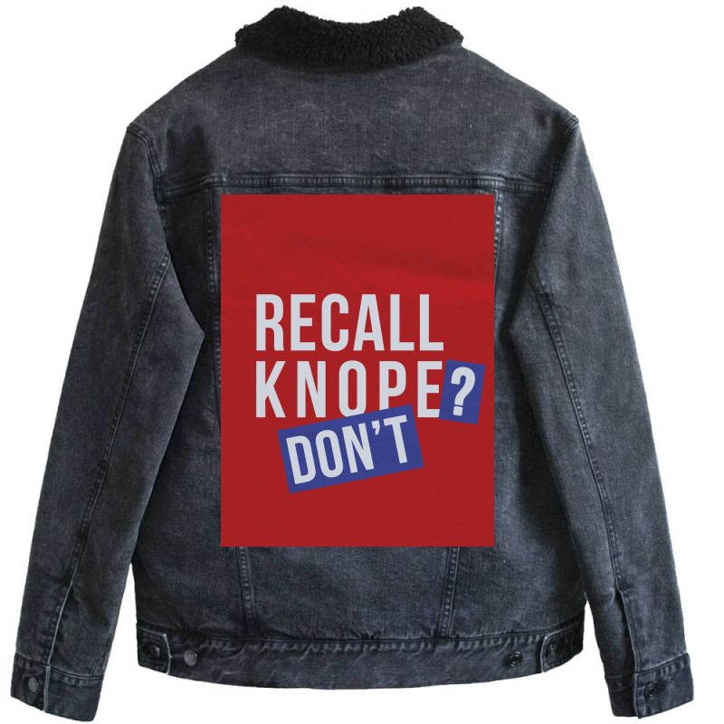 Recall Knope Donx27t Poster Nostalgia Unisex Sherpa-Lined Denim Jacket by shabnajianxiq | Artistshot