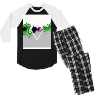 Identity Fluid Combined Demiromantic And Demisexual   Diamond Men's 3/4 Sleeve Pajama Set | Artistshot