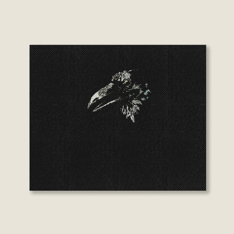 Crow Raven Bird Head T Landscape Canvas Print | Artistshot