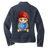 Dragon Quest Xi Veronica And Slime Ladies Denim Jacket | Artistshot