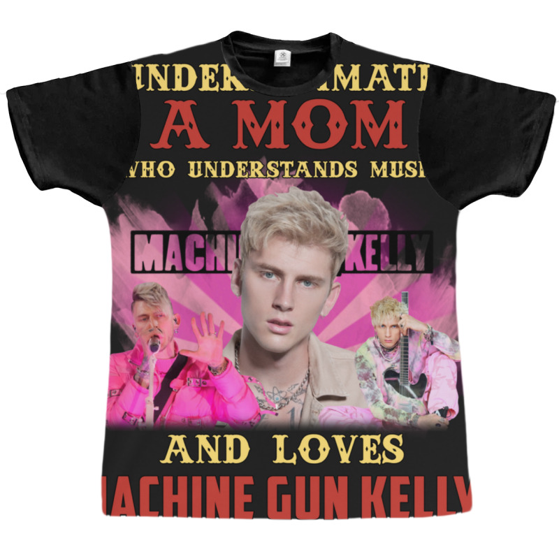 Never Underestimate A Mom Who Loves Machine Graphic T-shirt | Artistshot