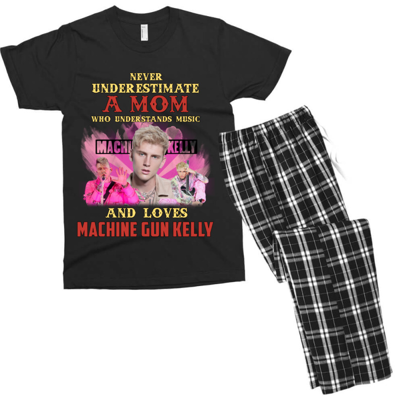 Never Underestimate A Mom Who Loves Machine Men's T-shirt Pajama Set | Artistshot