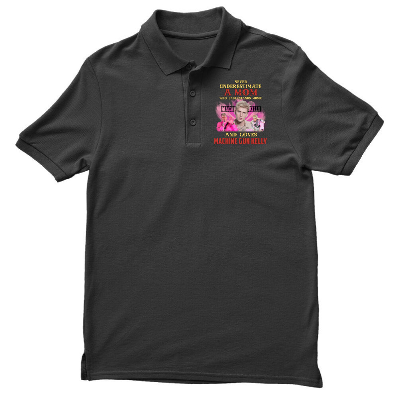 Never Underestimate A Mom Who Loves Machine Men's Polo Shirt | Artistshot