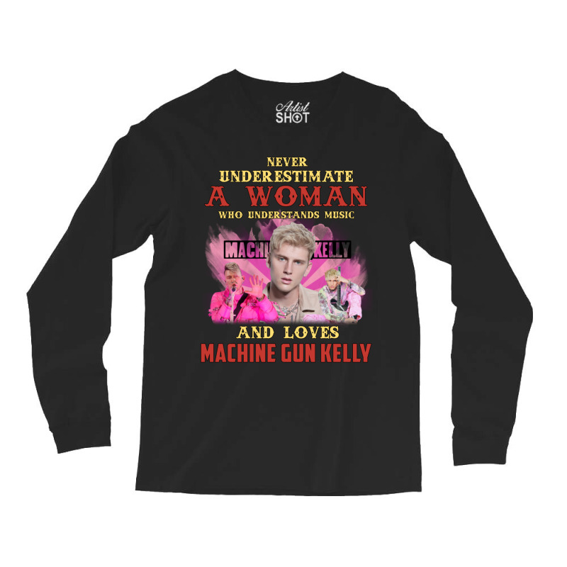 Never Underestimate A Woman Who Loves Machine Long Sleeve Shirts | Artistshot