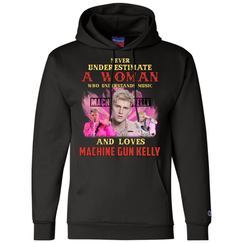 Never Underestimate A Woman Who Loves Machine Champion Hoodie | Artistshot