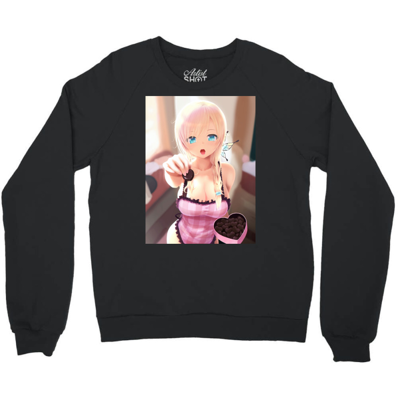 Kawaii Kashiwazaki Senai Don't Have Many Friends Valentine's Day Crewneck Sweatshirt by DisplayBless | Artistshot