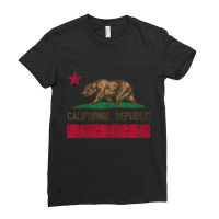 California Republic Flag Bear Vintage Souvenir Sweatshirt Ladies Fitted T-shirt | Artistshot