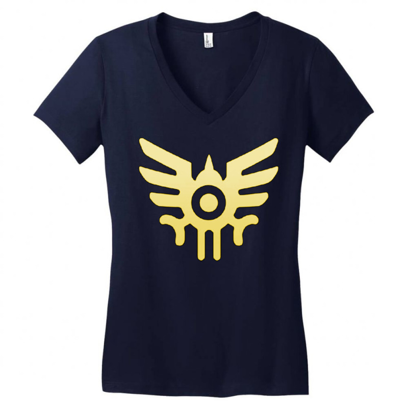 Mark Of Eldrick (dragon Quest) Gold Women's V-Neck T-Shirt by quilebsapievl | Artistshot