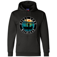 Limited Edition Bills Lake Fishing Michigan Sunset Champion Hoodie | Artistshot