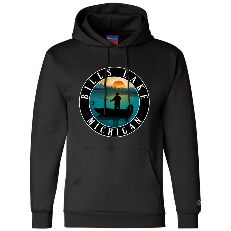 Limited Edition Bills Lake Fishing Michigan Sunset Champion Hoodie | Artistshot