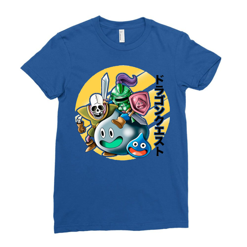 Dragon Warrior Slime And Friends   Dragon Quest Ladies Fitted T-Shirt by matrismonzono | Artistshot