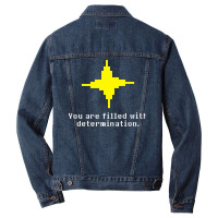 Undertale   Determination Point Men Denim Jacket | Artistshot