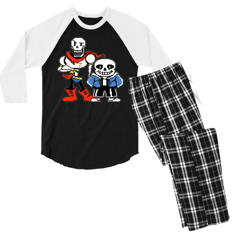 Undertale Sans And Papyrus 01 Men's 3/4 Sleeve Pajama Set | Artistshot