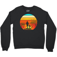 Father And Son Vintage T  Shirt Father And Son Vintage Sunset T  Shirt Crewneck Sweatshirt | Artistshot