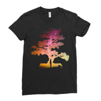 Bonsai Tree T  Shirt Bonsai Tree Milky Way Galaxy Design T  Shirt Ladies Fitted T-shirt | Artistshot