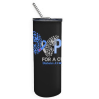 Diabetes Awareness T  Shirt Hope For A Cure  Butterfly Gift Diabetes A Skinny Tumbler | Artistshot