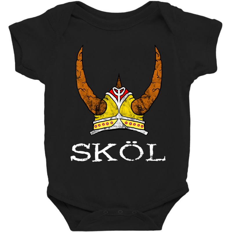 Hot Trend Skol Viking Helmet Nordic Horned Helmet Norse Mythology Baby Bodysuit | Artistshot