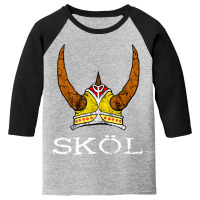 Hot Trend Skol Viking Helmet Nordic Horned Helmet Norse Mythology Youth 3/4 Sleeve | Artistshot