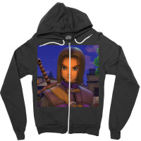 Hero Portrait   Dragon Quest Xi Zipper Hoodie | Artistshot