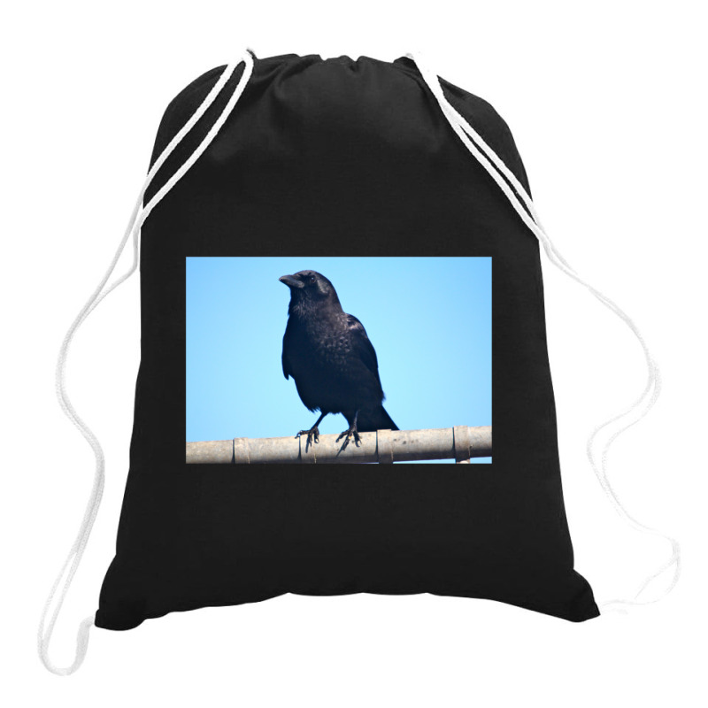 Curiosity And The Crow Drawstring Bags | Artistshot