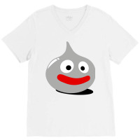 Dragon Quest Metal Slime V-neck Tee | Artistshot