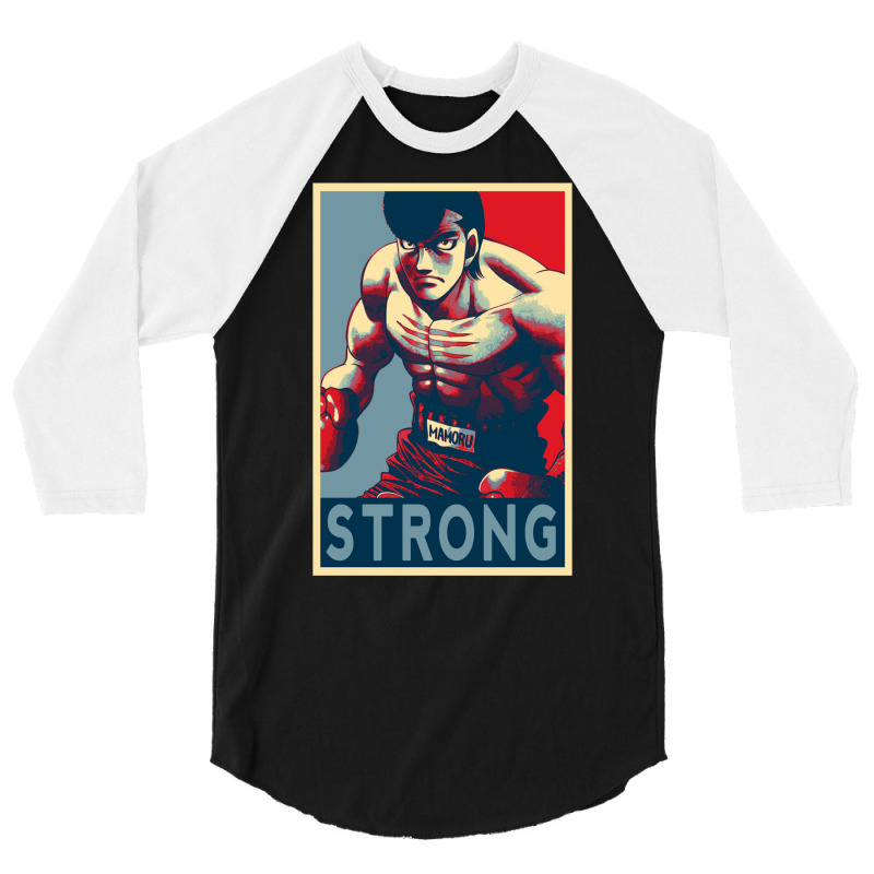 Mamoru Takamura Strong Hajime No Ippo 3/4 Sleeve Shirt by lecykwaffe2 | Artistshot