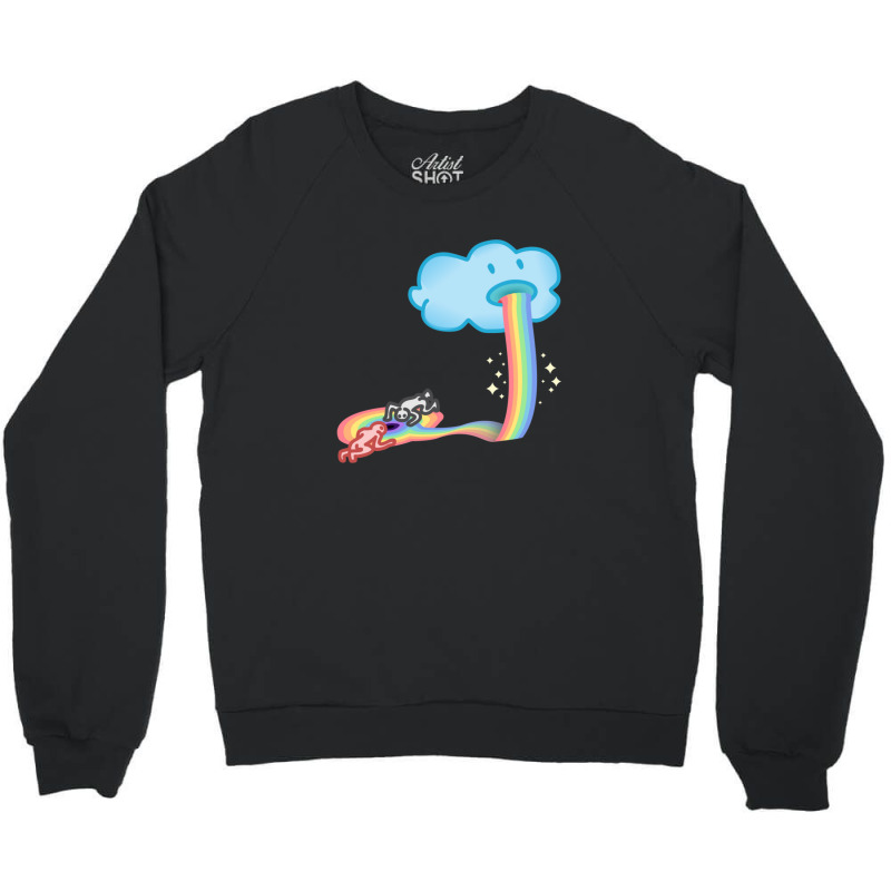 Rainbow Sickness Consumerism Crewneck Sweatshirt by GEORGESOCE | Artistshot