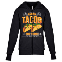 Funny Cinco De Mayo T  Shirt Eating Tacos For Three Pregnancy Twins Ci Youth Zipper Hoodie | Artistshot