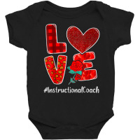 Instructional Coach Valentine Day Love Heart Flower T Shirt Baby Bodysuit | Artistshot