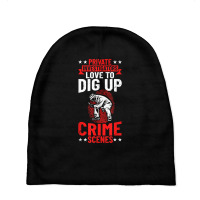 Investigation Private Detective Outfit Private Investigator T Shirt Baby Beanies | Artistshot