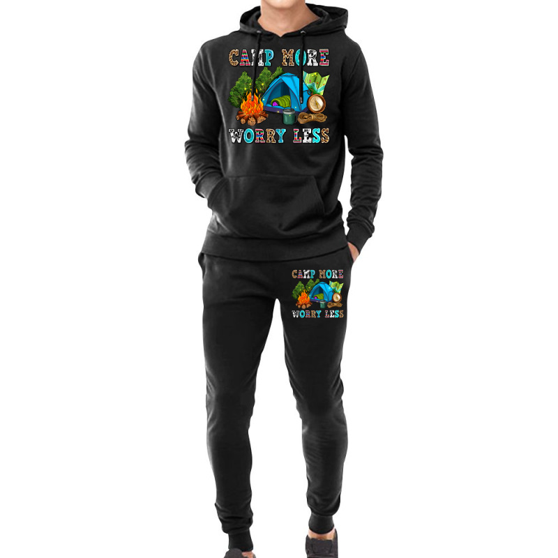 Camp More Worry Less Hoodie & Jogger Set | Artistshot