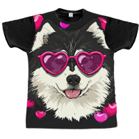 Valentines Day Alaskan Malamute Heart Couples Sled Dog Lover174.png Graphic T-shirt | Artistshot