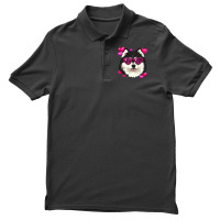 Valentines Day Alaskan Malamute Heart Couples Sled Dog Lover174.png Men's Polo Shirt | Artistshot