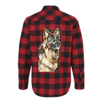 German Shepherd Dog  Isolated  On White Background In Studio Flannel Shirt | Artistshot