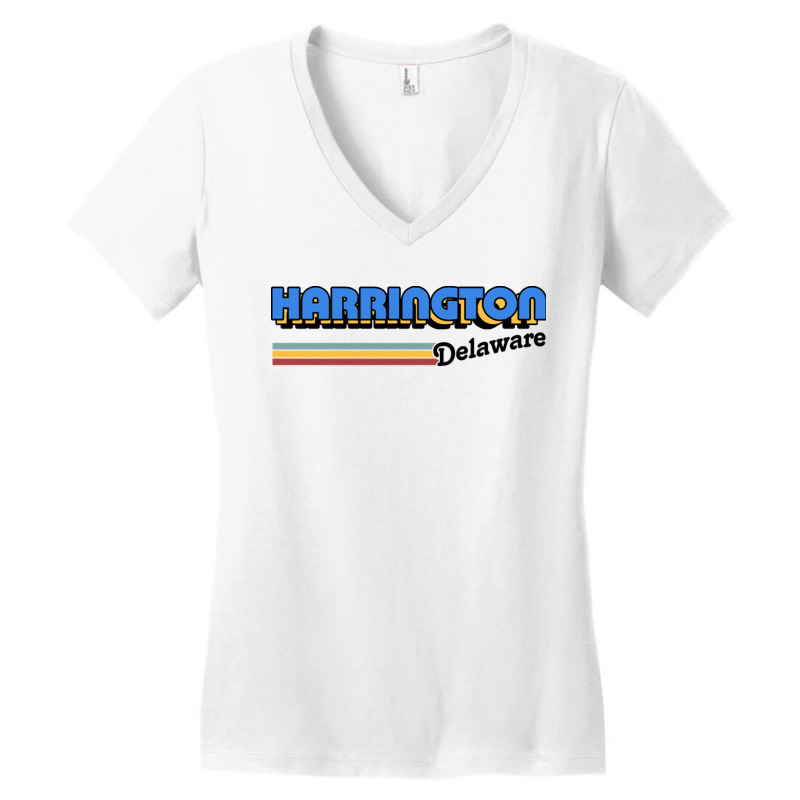 Harrington Delaware Retro Style Design Women's V-neck T-shirt | Artistshot