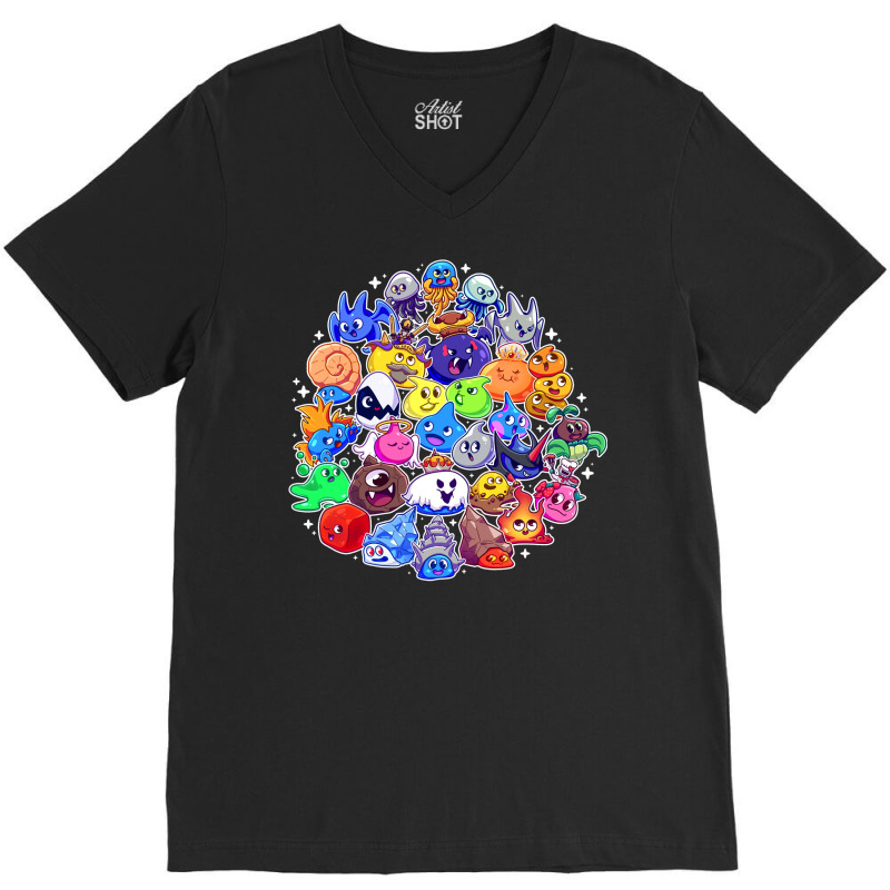 Dragon Quest Slimes 3 V-Neck Tee by casonedionq | Artistshot