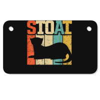 Vintage Stoat Short-tailed Weasel Ermine Motorcycle License Plate | Artistshot