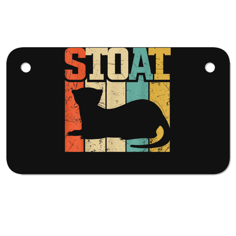 Vintage Stoat Short-tailed Weasel Ermine Motorcycle License Plate | Artistshot