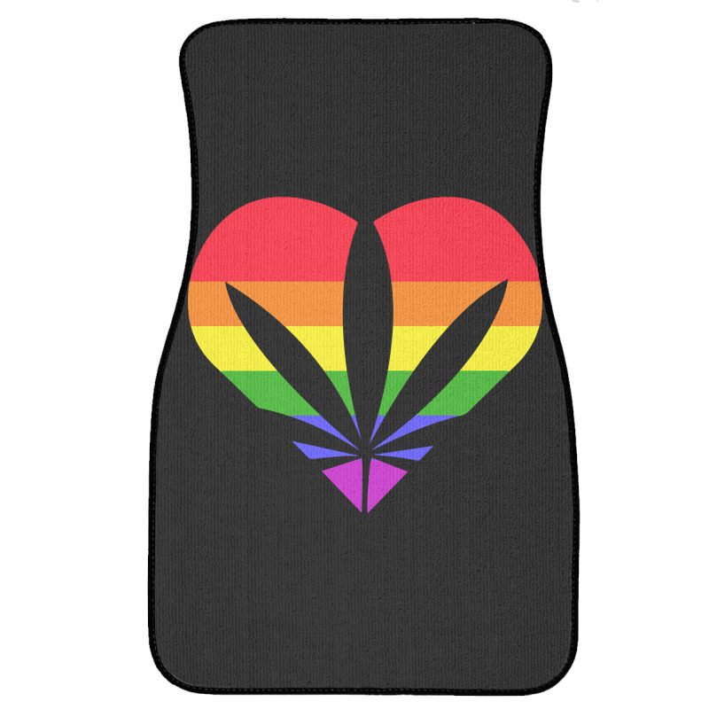 Limited Edition Pride Weed Heart Front Car Mat | Artistshot