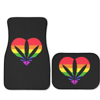 Limited Edition Pride Weed Heart Full Set Car Mats | Artistshot