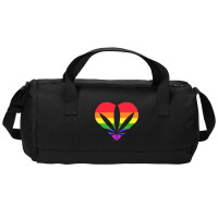 Limited Edition Pride Weed Heart Duffel Bag | Artistshot