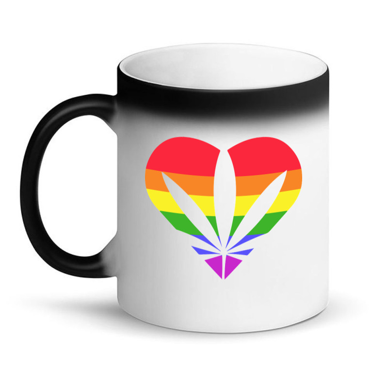 Limited Edition Pride Weed Heart Magic Mug | Artistshot