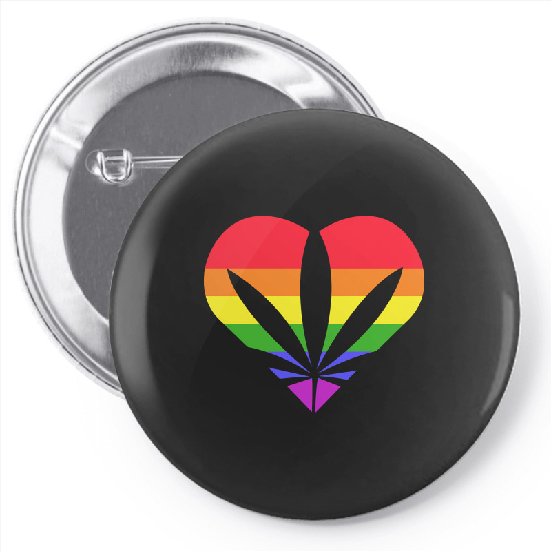 Limited Edition Pride Weed Heart Pin-back Button | Artistshot