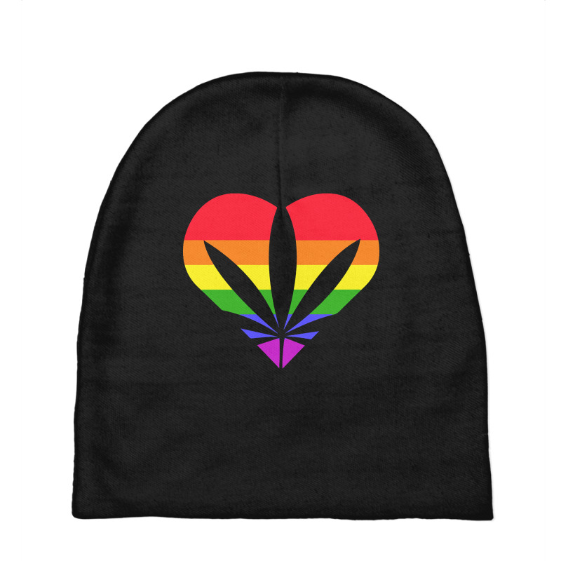 Limited Edition Pride Weed Heart Baby Beanies | Artistshot