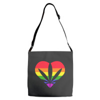 Limited Edition Pride Weed Heart Adjustable Strap Totes | Artistshot