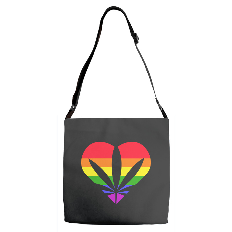 Limited Edition Pride Weed Heart Adjustable Strap Totes | Artistshot